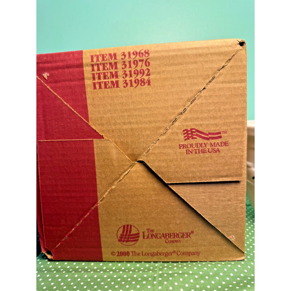 NEW Longeberger Batter Bowl 2 Qt Woven Traditions Heritige Green Vtg USA Made - Picture 5 of 6